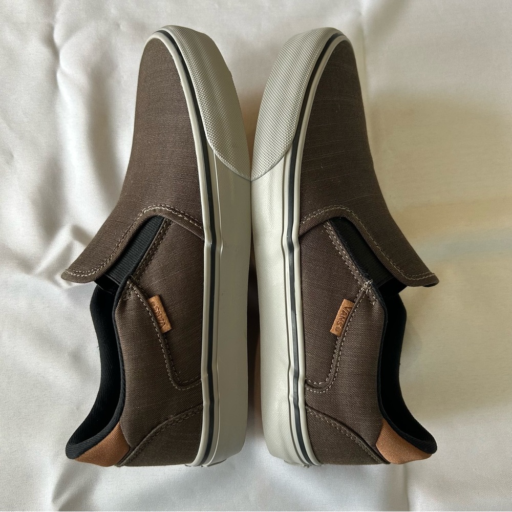 Vans Asher Deluxe Slip-on Shoe Sneaker Brown Size 9 US - Picture 5 of 9